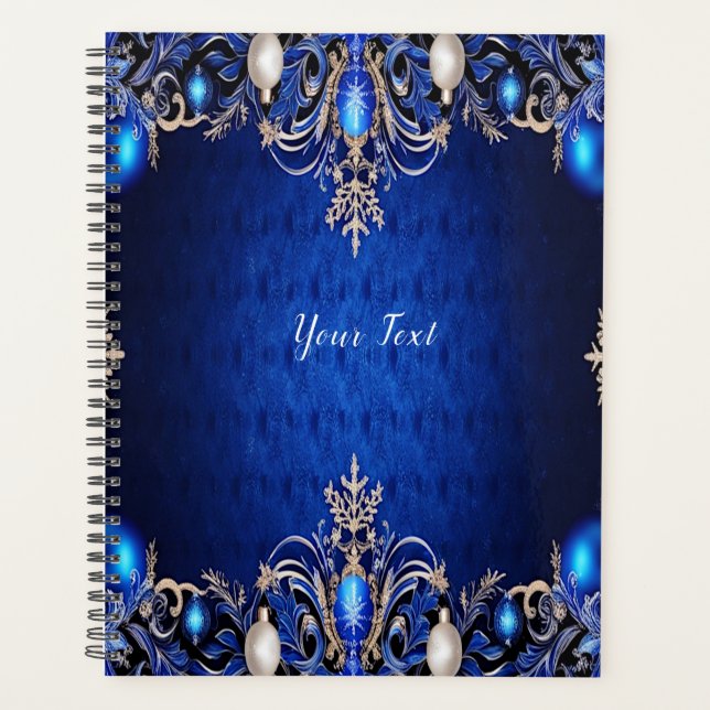 Blue Decorative Holiday Planner (Front)