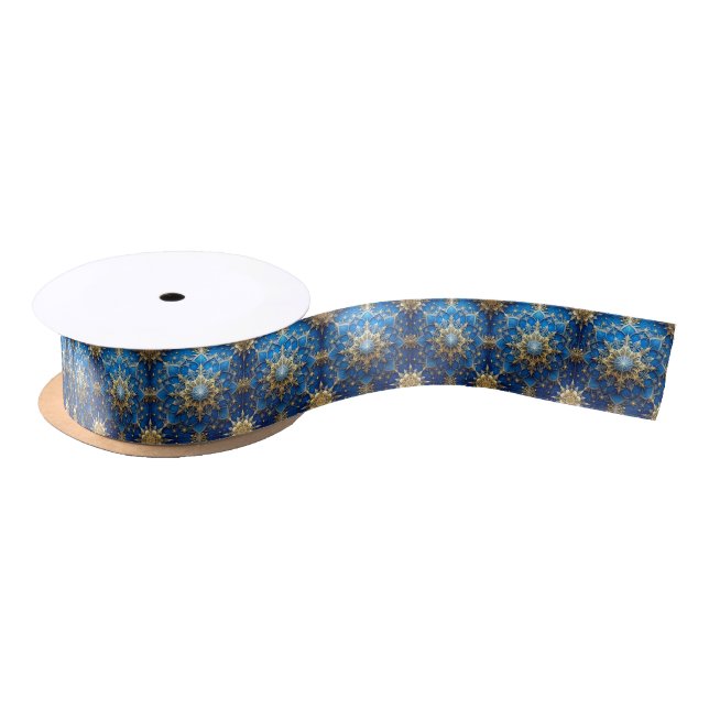Blue Decorative Holiday Satin Ribbon (Spool)
