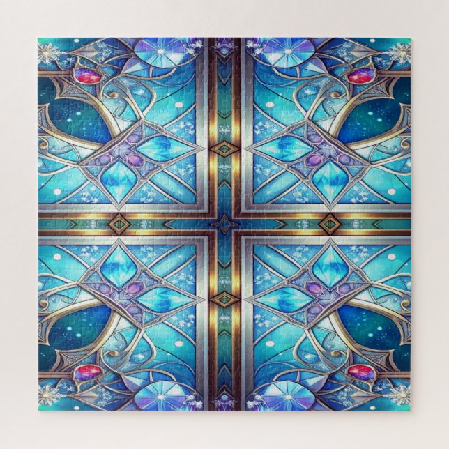 Blue Decorative Jigsaw Puzzle (Vertical)