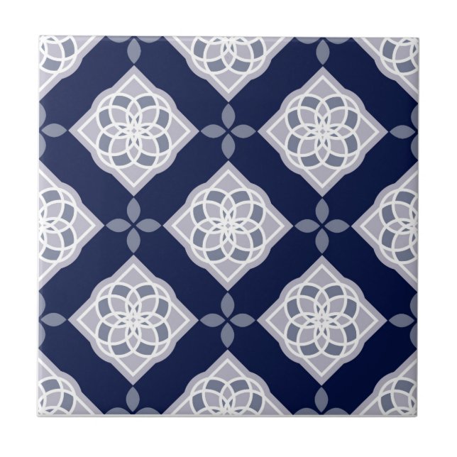 Blue Decorative portuguese azulejo tile (Front)