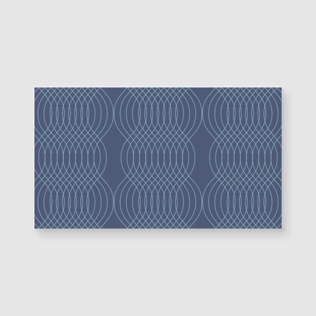 Blue, decorative, simple, modern, trendy wavy art (Front)