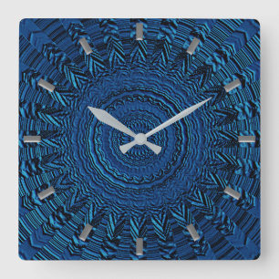 Blue Decorative Wall Clock