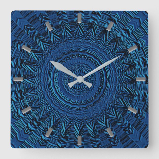 Blue Decorative Wall Clock (Front)