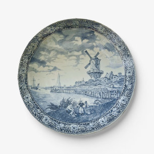 Blue Delft Windmill Dutch Plate