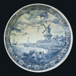 Blue Delft Windmill Dutch Plate Ceramic Knob<br><div class="desc">This striking classic design hearkens back to a simpler time and the old world.</div>