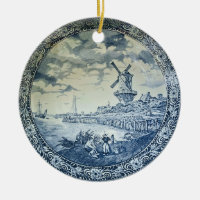 Blue Delft Windmill Dutch Plate