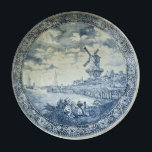 Blue Delft Windmill Dutch Plate Cutting Board<br><div class="desc">This striking classic design hearkens back to a simpler time and the old world.</div>