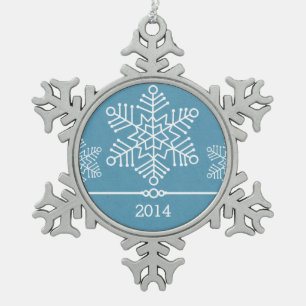 Blue Delicate Snowflakes Holiday Ornament
