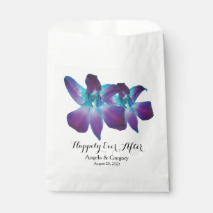 Blue Dendrobium Orchid Happily Ever After Wedding Favour Bag