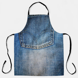 Blue denim apron