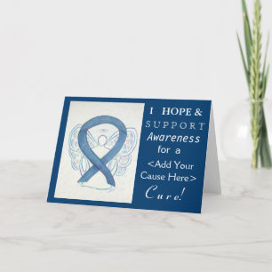 Blue Denim Awareness Ribbon Custom Cause Cards