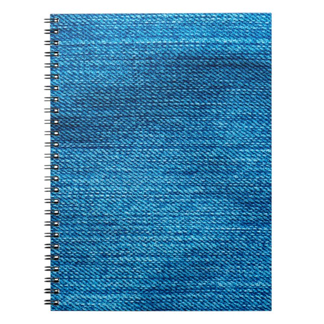blue denim background used as a backdrop notebook (Front)