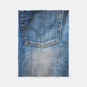 Blue denim fleece blanket