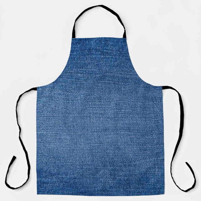 Blue denim jeans apron (Front)