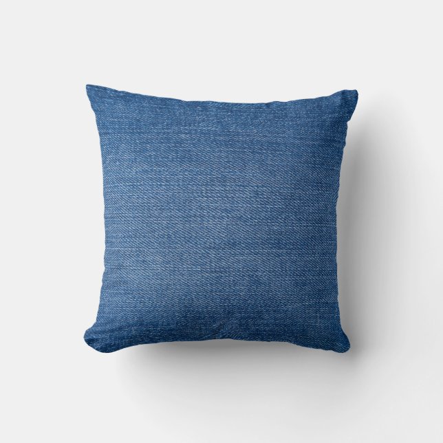Blue denim jeans cushion (Front)