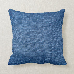 Blue denim jeans cushion