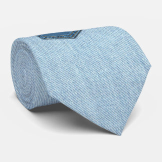 Blue Denim Jeans Pocket In Heart Shape Cool Design Tie