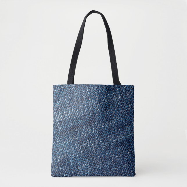 Blue denim jeans texture background. tote bag (Front)