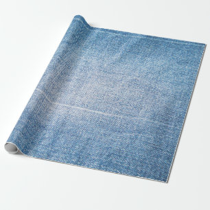 Blue denim jeans texture wrapping paper
