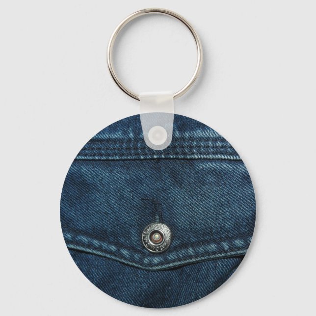 Blue Denim Key Ring (Front)