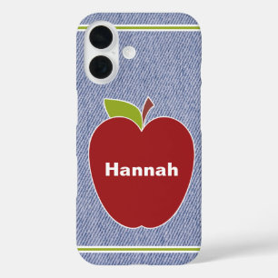 Blue Denim Look Teacher's  iPhone 16 Case