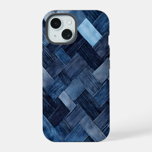 Blue Denim Patch iPhone 15 Case