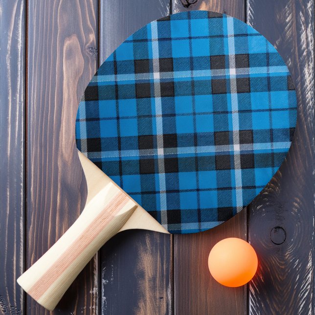 Blue Denim Plaid Ping Pong Paddle (Creator Uploaded)