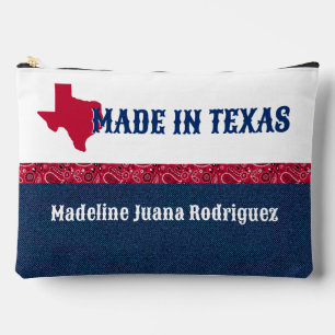 Blue Denim & Red Bandanna Print Texas Baby Accessory Pouch
