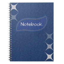 Blue Denim Stitched Notebook Spiral Notebook