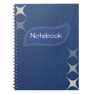 Blue Denim Stitched Notebook Spiral Notebook