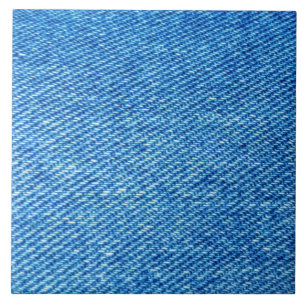 Blue Denim Textile Ceramic Tile