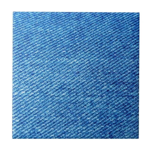 Blue Denim Texture Ceramic Tile (Front)