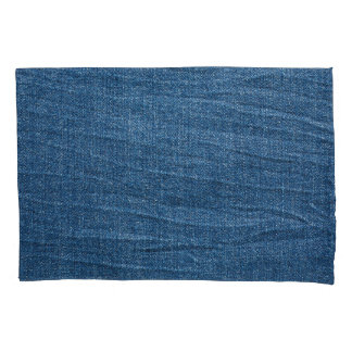 Blue Denim Texture: Classic Jeans. Pillowcase