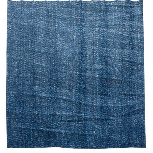 Blue Denim Texture: Classic Jeans. Shower Curtain