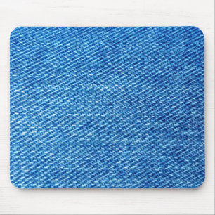 Blue Denim Texture Mouse Pad