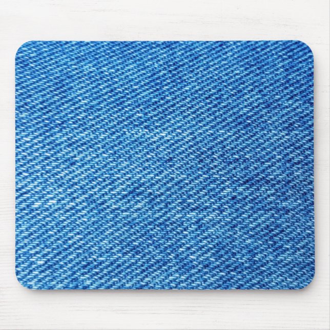 Blue Denim Texture Mouse Pad (Front)