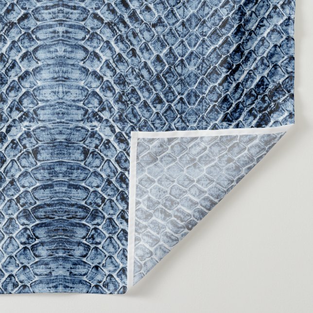 Blue Denim Viper Snakeskin Backdrop Tapestry (Detail)