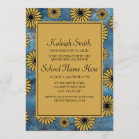 Blue Denim Yellow Floral College Trunk Party