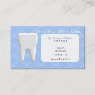 Blue Dental businesscards with appointment card