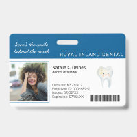 Blue | Dental Office Employee Photo ID Badge