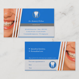 Blue Dental   Personalise Dentist Appointment Card