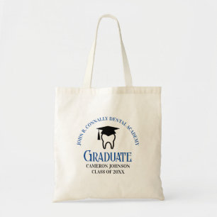 Blue Dental School Custom Dentist Graduation Party Tote Bag