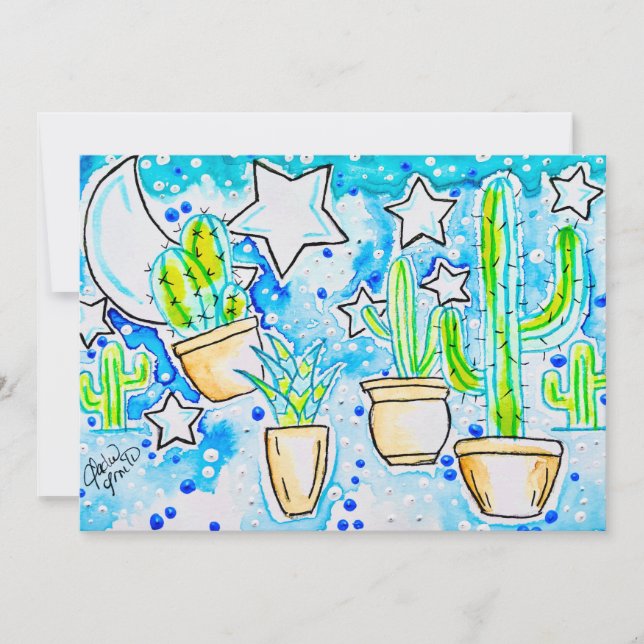 "Blue Desert" Cactus (Front)
