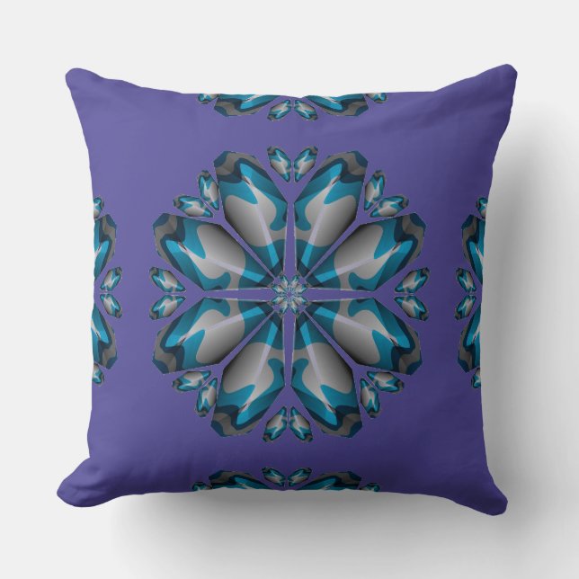 Blue Design Decorative Pillow (Front)