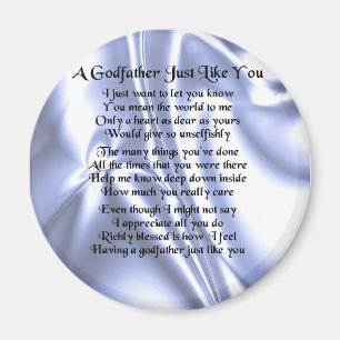 Blue Design  Godfather Poem Magnet