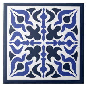 Blue Design Moroccan Mosaic Pattern Ceramic Tile