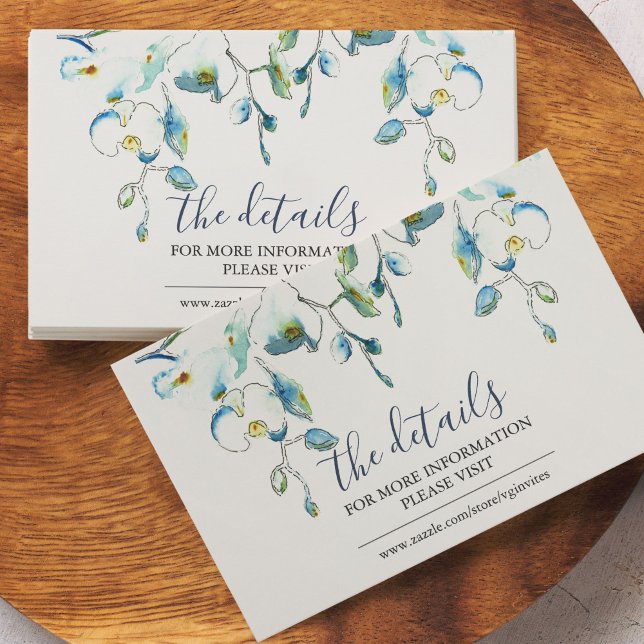 Blue Details Wedding Enclosure Cards Insert (Creator Uploaded)