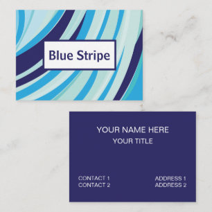 Blue Diagonal Stripe Business Card