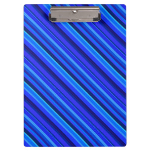 Blue diagonal stripes clipboard