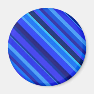 Blue diagonal stripes magnet